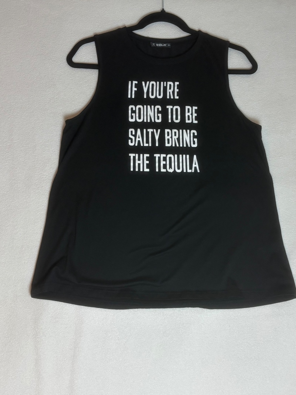 Black Salt and Tequila Tank Top, Size M